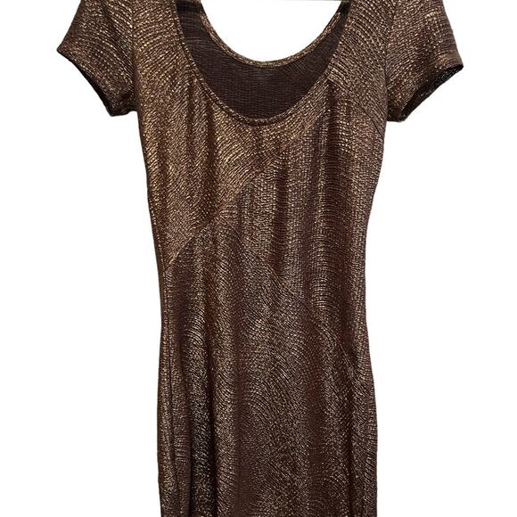 Free People Moonage Daydream Metallic Tunic Mini Dress Size XS - Picture 3 of 4